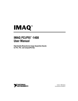Archived: IMAQ PCI/PXI-1408 User Manual