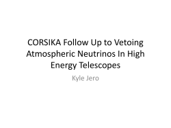 CORSIKA Follow Up to Vetoing Atmospheric Neutrinos In High