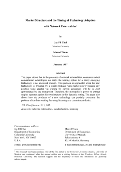 Market Structure and the Timing of Technology Adoption with
