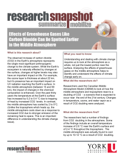 Effects of greenhouse gases like carbon dioxide can be
