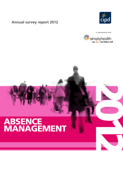 CIPD Absence Management Report 2012