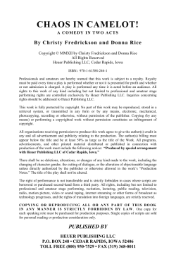 chaos in camelot! - Heuer Publishing