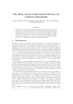 The Weak Axiom of Revealed Preference for Collective Households