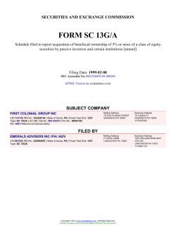 FIRST COLONIAL GROUP INC (Form: SC 13G