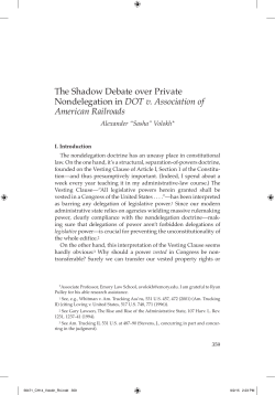 The Shadow Debate over Private Nondelegation in DOT v