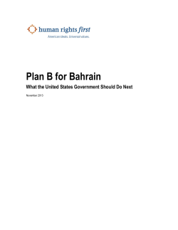 Plan B for Bahrain What the United States