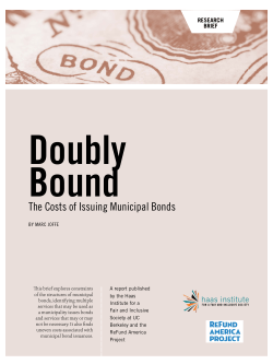 The Costs of Issuing Municipal Bonds - Haas Institute