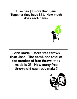 John made 3 more free throws than Jose. The combined total of the