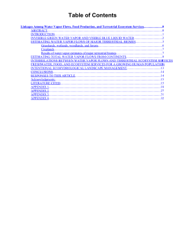 Linkages between water vapor flows, food production and terrestrial