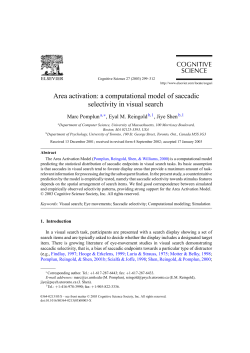 Area activation: a computational model of saccadic selectivity in