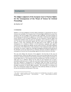 The G&auml;fgen Judgment of the European Court of