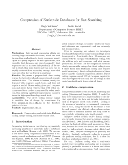 Compression of Nucleotide Databases for Fast Searching