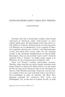 POUND AND HENRY JAMES`S &ldquo;SMALL BOY&rdquo; PERSONA Nowhere