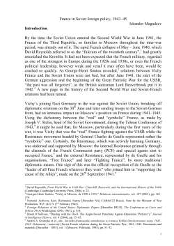 France in Soviet foreign policy, 1943&ndash;45 Iskander Magadeev