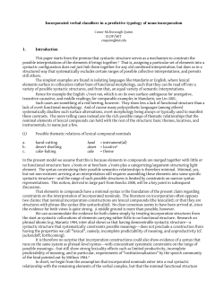 Incorporated verbal classifiers in a predictive typology of noun