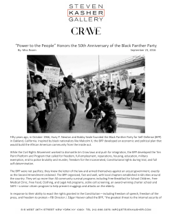 &ldquo;Power to the People&rdquo; Honors the 50th