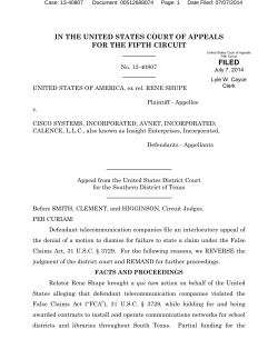 United States ex rel. Shupe v. Cisco Systems, Inc.