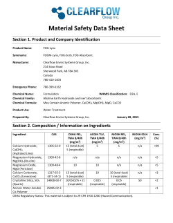 Material Safety Data Sheet