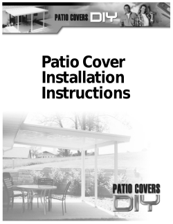 Patio Cover Installation Instructions