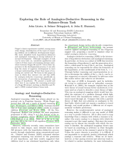 Exploring the Role of Analogico-Deductive Reasoning in