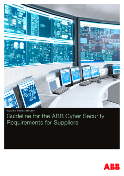 Guideline for the ABB Cyber Security Requirements for