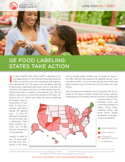 ge food labeling: states take action