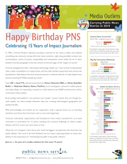 Happy Birthday PNS - Public News Service