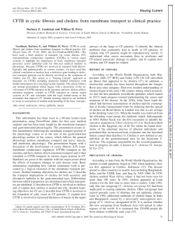CFTR in cystic fibrosis and cholera