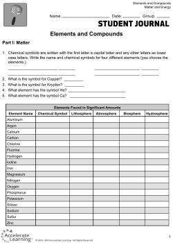 Elements and Compounds