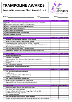 trampoline awards