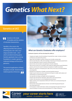 Genetics What Next?