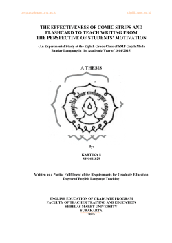 the effectiveness of comic strips and flashcard to teach writing from