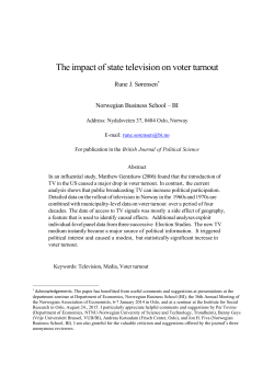 The impact of state television on voter turnout
