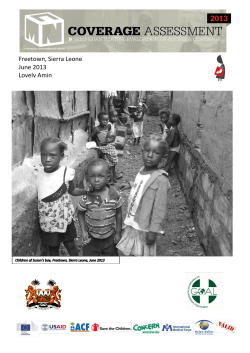 Freetown, Sierra Leone June 2013 Lovely Amin