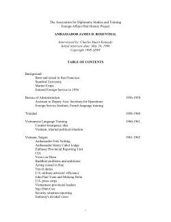 Rosenthal, James D. - Association for Diplomatic Studies and Training