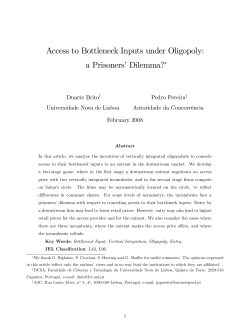 Access to Bottleneck Inputs under Oligopoly