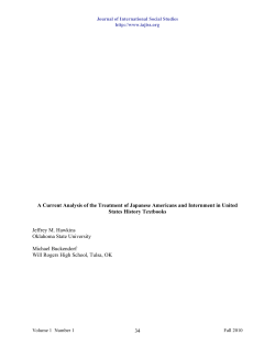 34 A Current Analysis of the Treatment of Japanese Americans and