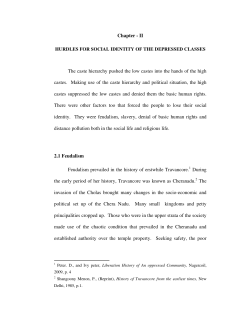 Chapter - II The caste hierarchy pushed the low castes into the