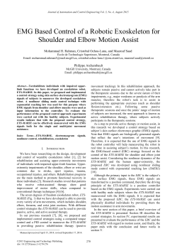 EMG Based Control of a Robotic Exoskeleton for Shoulder and