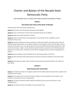 NSDP Bylaws - Nevada State Democratic Party