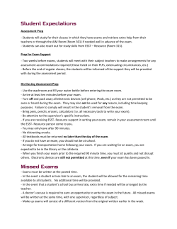 Exam Expectation Policy