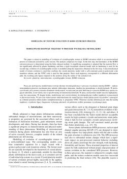 1. Introduction Metals subjected to large plastic