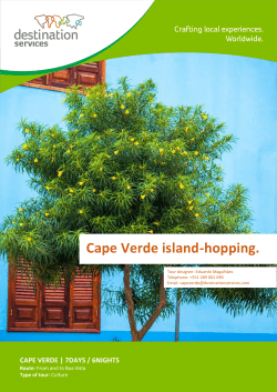 Cape Verde island-hopping.