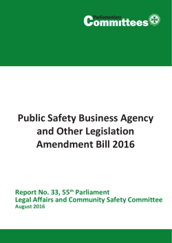 Public Safety Business Agency and Other