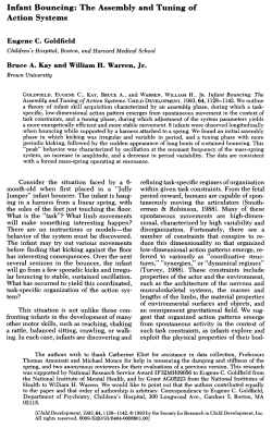 Infant Bouncing: The Assembly and Tuning of