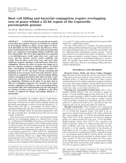 Host cell killing and bacterial conjugation require overlapping sets of