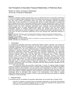 User Perceptions of Associative Thesaural