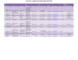PVAMU 2011 SUMMER CAMP ENRICHMENT PROGRAMS