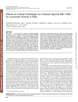 Effects of a Novel Cholinergic Ion Channel Agonist SIB