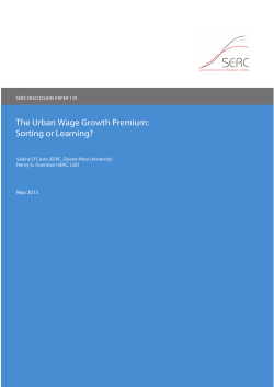 The Urban Wage Growth Premium - Spatial Economics Research